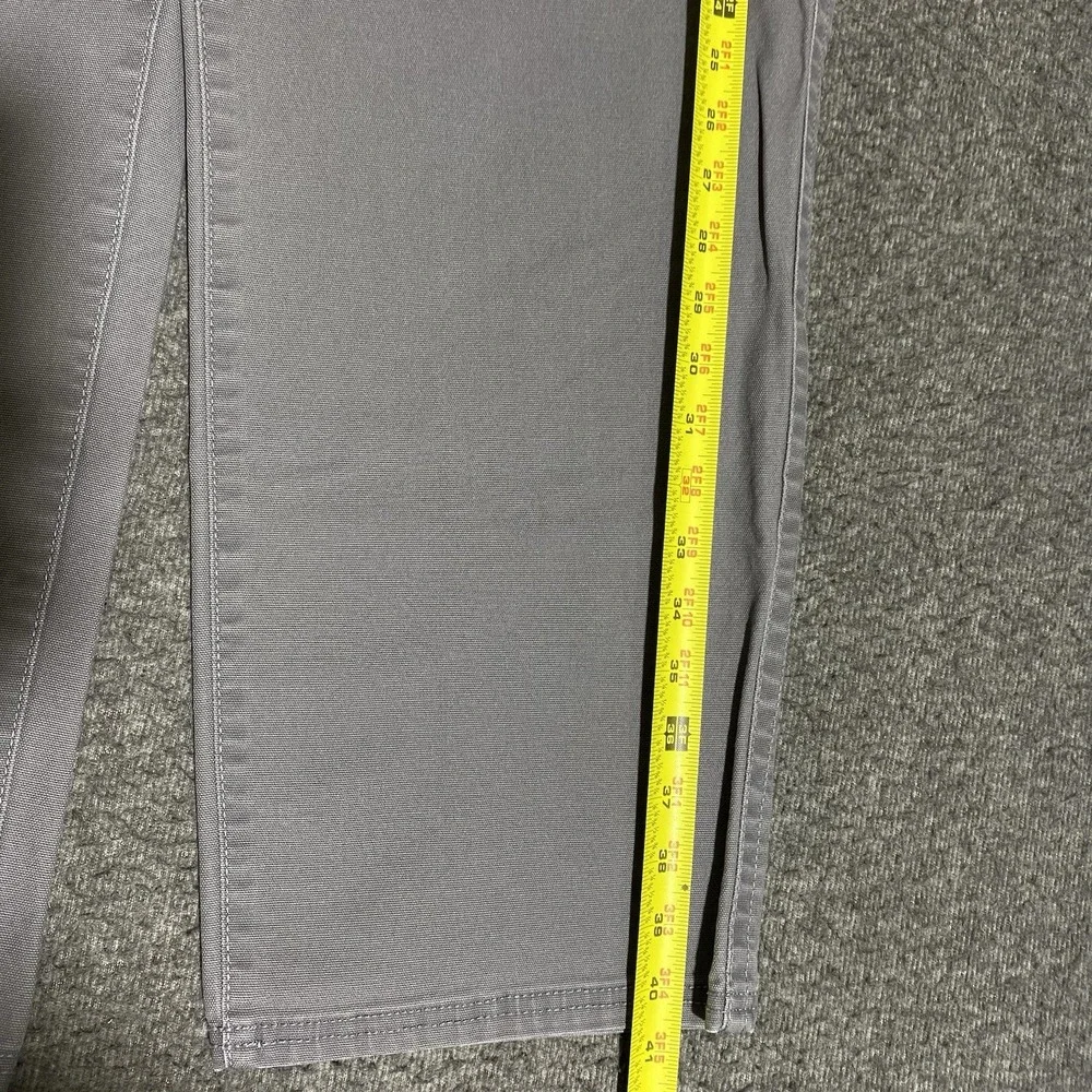 GH Bass & Co Mens Utility Pants 40x29 Gray Canvas Straight Leg Carpenter Cargo
